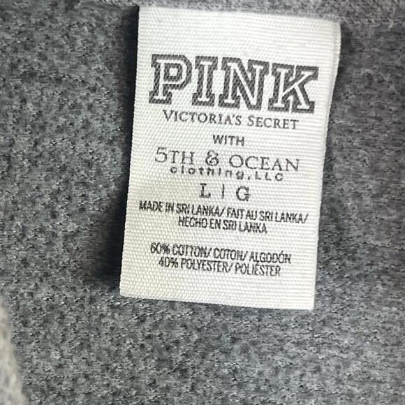 PINK Kentucky Wildcats Gray Hoodie Victoria’s Secret 5th & Ocean Full Zip Large - Picture 8 of 9